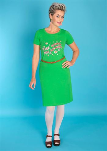 Grøn kjole med print fra MARGOT